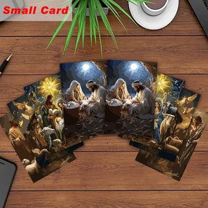 Tôn Giáo Giáng Sinh Thiệp Chúc Mừng Trống Bên Trong Cho Cá Nhân Tin Nhắn Số Lượng Lớn Thẻ Kỳ Nghỉ Với Phong Bì Cho Gia Đình Và Nhà Thờ - Product Image 6