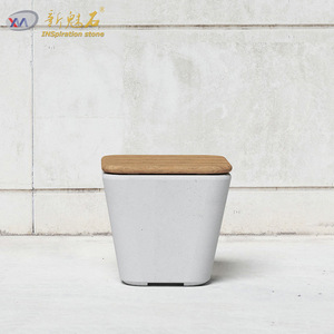 Nuevo Taburete Cuadrado Magic Stone GRC, Silla de Jardín para Exteriores, Diseño Minimalista - Product Image 2