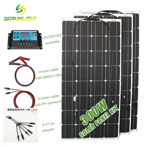 Suministro directo de fábrica 300w para etfe mono panel solar flexible kit para acampar