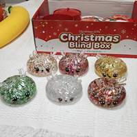 Jouet Squishy Renne Lumineux de Noël, Balle Anti-Stress en PU à Remontée Lente, Scintillante et Luminescente à l'Impact, pour Soulagement du Stress, Unisexe