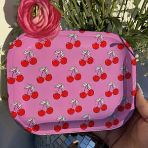Vassoio Portatile in Metallo per Sigarette e Tabacco con Stampa Personalizzata Anime, Tema Hello Kitty e Powerpuff Girls, Rosa - Product Image 2