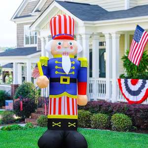 Poupées gonflables de décoration de jardin de 20 pieds avec figurines de ballons gonflables géants casse-noisette gonflables de Noël - Product Image 3
