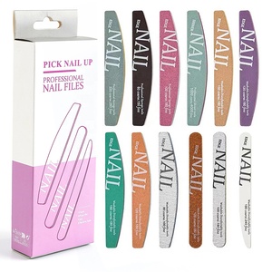 Cạnh Nail in Pick Nail up nhựa + Emery giấy nhám + EVA chất liệu Violet Nail tập 12 PZ làm móng tay thiết lập hoặc Kit - Product Image 6