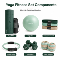 Kit d'accessoires de yoga et fitness en gros pour la maison : tapis de yoga, bande de résistance, ballon de yoga, poids de cheville pour marques