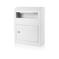 Boîte aux lettres murale moderne en métal YOOBOX MA020 avec un design durable pour une utilisation en extérieur dans le jardin, installation facile