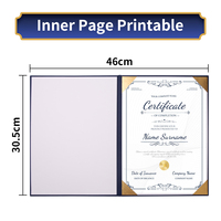 Porta Certificados de Papel Perlado, Cubierta para Diploma con Lámina Dorada, Carpeta para Premios de Graduación con Logotipo Personalizado, Suministro al por Mayor