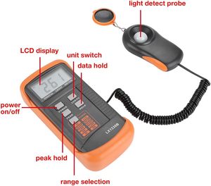 Lx1330b kỹ thuật số cầm tay Lux Ánh sáng Meter LCD độ sáng ánh sáng pin đo máy thử nghiệm mài mòn Tester dệt may - Product Image 5