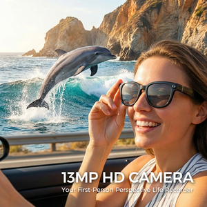 แว่นตาอัจฉริยะ Miccell 1300W <span class=keywords><strong>พร้อม</strong></span>กล้อง HD ระบบ AI รองรับการถ่ายทอดสด/<span class=keywords><strong>แปล</strong></span>ภาษาแบบเรียลไทม์ โทรศัพท์/เล่นเพลง ควบคุมผ่านแอปแบบสัมผัส แม่เหล็กยึดติด - Product Image 1