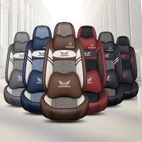 Fundas de Asiento de Coche Universales EKR de Cuero PU Ice Silk, Impermeables, Antideslizantes, Compatibles con Airbag, OEM, ODM, Marca Privada, Venta al Por Mayor