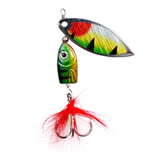 Esca Metallica Rotante con Piume - Spinnerbait a Lunga Gittata con Ami per Spigola e Pesca in <span class=keywords><strong>Mare</strong></span> - Product Image 1