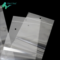 Sacs d'Emballage en Plastique pour Extensions Capillaires, Sacs Auto-Scellants Transparents Adhésifs pour Mèches de Cheveux