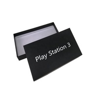 Boîtes en carton rigide noires pour emballage de jeux, avec pelliculage brillant et gaufrage pour l'électronique grand public