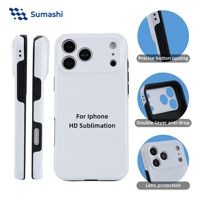 Coque de téléphone personnalisée par sublimation, magnétique, en PC+TPU 2-en-1, brillante, anti-traces de doigts, faible MOQ pour iPhone 17 Pro Max Samsung S25