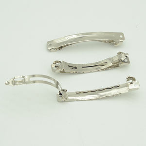 Barrettes françaises en métal <span class=keywords><strong>doré</strong></span> en deux parties de 8cm avec tube en caoutchouc noir Clip France <span class=keywords><strong>Barrette</strong></span> à <span class=keywords><strong>cheveux</strong></span> à pression DIY Accessoires de <span class=keywords><strong>cheveux</strong></span> pour femmes - Product Image 6