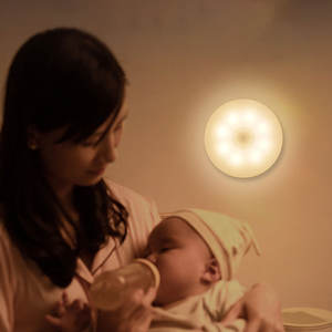 86毫米 * 21毫米充电0.3W圆形运动传感器柜婴儿护理夜灯 - Product Image 1