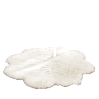 Tapis décoratif moderne de luxe léger, beige, diamètre 90 cm, tapis simple adapté à la maison et à la voiture