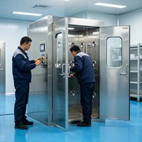 Douche d'air à faible bruit, prix usine norme GMP, personnalisation pour projets de salles blanches, douche d'air classe ISO, système modulaire sans poussière