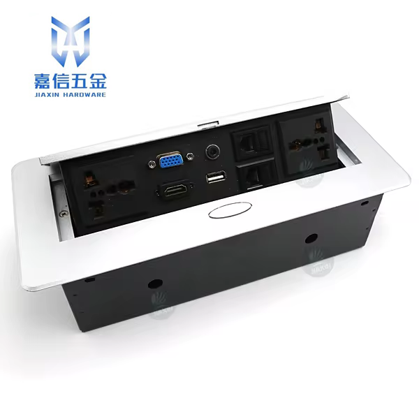 Desktop Pop up Socket Hidden Conference Table Box Multi USB Charging Office Power Outlet