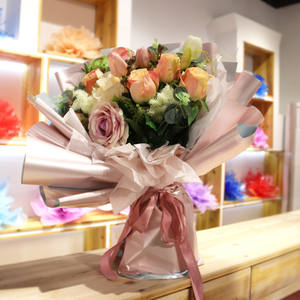 Papel de Envolver Flores Coreano Grueso de Color Metálico Brillante, Suministros para Floristería, Papel de Envolver Floral Impermeable - Product Image 5