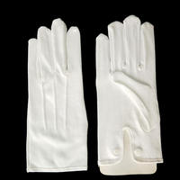OEM Sécurité Dames Naturel Blanc Non Pelucheux 100% Coton Respirant Etiquette Danse Robe Père Noël Parade Gants Pour Filles