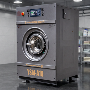 Laveuse-essoreuse commerciale en acier inoxydable 15 kg, machine à laver électrique automatique pour les installations de blanchisserie - Product Image 3