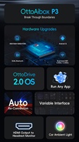 Boîtier CarPlay sans fil Ottocast Aibox, module intelligent, adaptateur filaire-sans fil pour voiture, Android 12, 8G+128G, mises à jour FOTA, CarFit