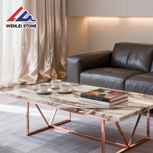 Lastra di Marmo Artistico Raro Wenlei Luxury con Effetto Inchiostro Naturale, Intarsio a Idrogetto, per Cucina Esterna, Sala da Pranzo, Villa di Lusso - Product Image 4