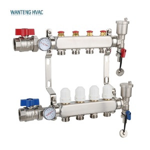 Colector de distribución de agua UFH de diseño moderno, controlador de bucle de 2 a 12, acero inoxidable 304 hecho en China para calefacción por <span class=keywords><strong>suelo</strong></span> <span class=keywords><strong>radiante</strong></span> - Product Image 3