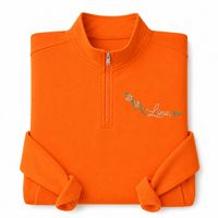 Felpa Personalizzata per Scienziati di Laboratorio Medico con Zip a un Quarto, Collo Alto, Ricamo Microscopio, Foderata Invernale, Abbigliamento per Laurea in Scienze