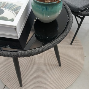 Tappeto di corda naturale artigianale moderno che irradia struttura tessuto solido motivo esterno adatto - Product Image 4