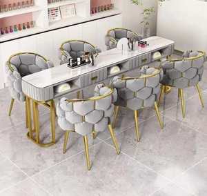 Mesas de Manicura Modernas Individuales y Dobles para Salones, Muebles de Manicura Blancos Simples para Uso en Centros Comerciales y Talleres, Modelo Sucesor - Product Image 4