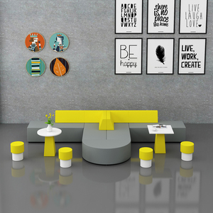 Société moderne et hôtel réception stand de réception bureau et loisirs <span class=keywords><strong>canapé</strong></span> ensemble pour négociations commerciales pour salon - Product Image 4