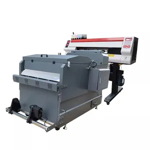 A1 Clothing Pattern Printing Dtf I3200 60cm Automation T-shirt Colours Printer Witn Power Shaking Machine