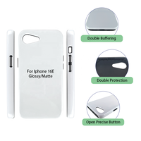 Prosub Großhandel 3D 2 in 1 beschichtet für Iphone 16e Blank Sublimation Telefon hülle Benutzer definierte Druck magnet Schutzhülle