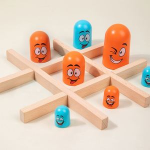 Family Kids Battle Children Indoor Party Wooden Small Tic-Tac-Toe Game - Product Image 3