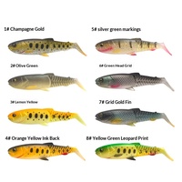 Leurre souple en acier inoxydable imprimé, imitation poisson-chat géant, queue en T, sans hameçons, vente en gros à l'exportation
