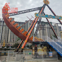 Équipement de parc d'attractions extérieur attrayant : Manège familial Bateau Viking Balançoire, Bateau Pirate en fibre de verre
