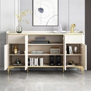 <strong>Sideboard</strong> Integrated Wall-Mounted Light Luxury Rock Slab Home Wine Cabinet Living Room Storage Cabinet Entryway Storage Cabinet - Product Image 4