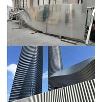 Fournisseur de panneaux muraux en profilé d'aluminium ondulé, panneau mural extérieur en aluminium, lattes en aluminium pour système de murs