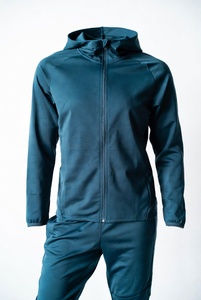 Ensemble de sport rose corail : veste zippée à capuche courte et pantalon de jogging fuselé - Product Image 6