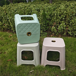 <b>Plastic</b> <b>Stool</b> Small Square Thickened Child Use White Polypropylene Injection Molding - Product Image 3