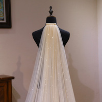 Morili – dentelle longue de bonne qualité, ivoire blanc de 3 mètres de largeur 3.5 mètres, voile long d'étoile pour mariée avec peigne MLVB513