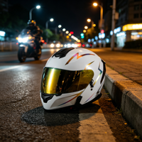 Casque de moto intégral unisexe certifié DOT et ECE, en ABS, à libération rapide, personnalisable, léger, toutes saisons, fabriqué en Chine