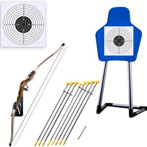 14x14cm Non-Adhesive <b>Shooting</b> Paper <b>Targets</b> 100pcs White Circular Indoor Outdoor Training Plastic Feather Bullseye Aim Accessory - Product Image 5