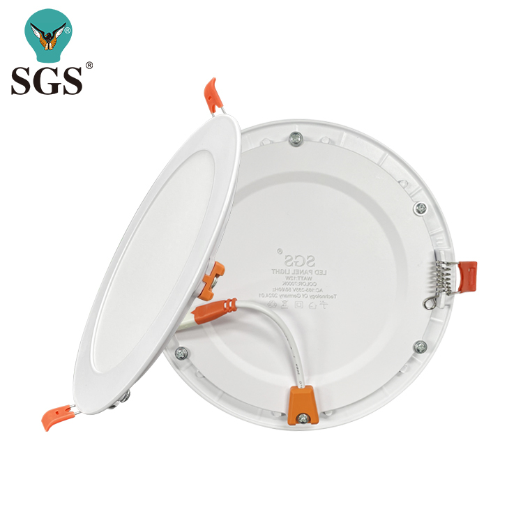 High Lumen Commercial Round Square Panel Lamp 6w 9w 12w 18w 24w 36w Ceiling Recessed Slim LED Panel Light