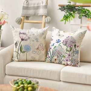 Mỗi ngày là một món quà tú cầu ném gối bao gồm, mùa xuân mùa hè hoa bướm chuồn chuồn trang trí đệm trường hợp đối với nhà sofa - Product Image 4