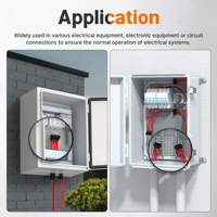 Connecteurs de câbles isolés multi-prises 2-14 AWG, à entrée unique, à 3 ports, pour raccordement électrique, noirs, bornes d'interconnexion