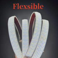Bandes lumineuses LED blanches haute luminosité personnalisées, 5 rangées de LED flexibles, bandes LED 12 V, bandes lumineuses décoratives pour voiture