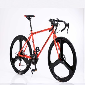 中華カーボンクロスバイク！ クロスバイクに格安中華サドル・シートポスト・フラットバーを