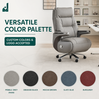 Fauteuil de Direction Inclinable de Luxe en Cuir Épais avec Appui-tête Réglable et Accoudoirs 4D, Chaise Robuste pour Bureau et Salle d'Attente